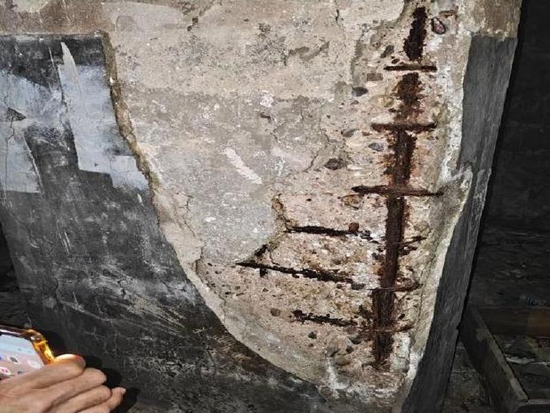 صدأ حديد التسليح وسقوط الغطاء الخرساني